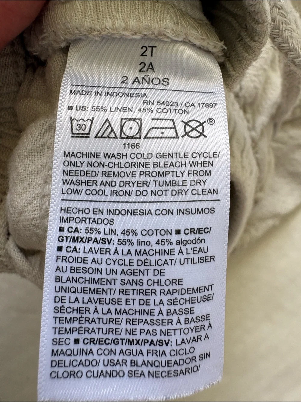 Old Navy Khaki Linen Cotton Shorts 2T Toddler Boys Natural Preppy Casual Dock